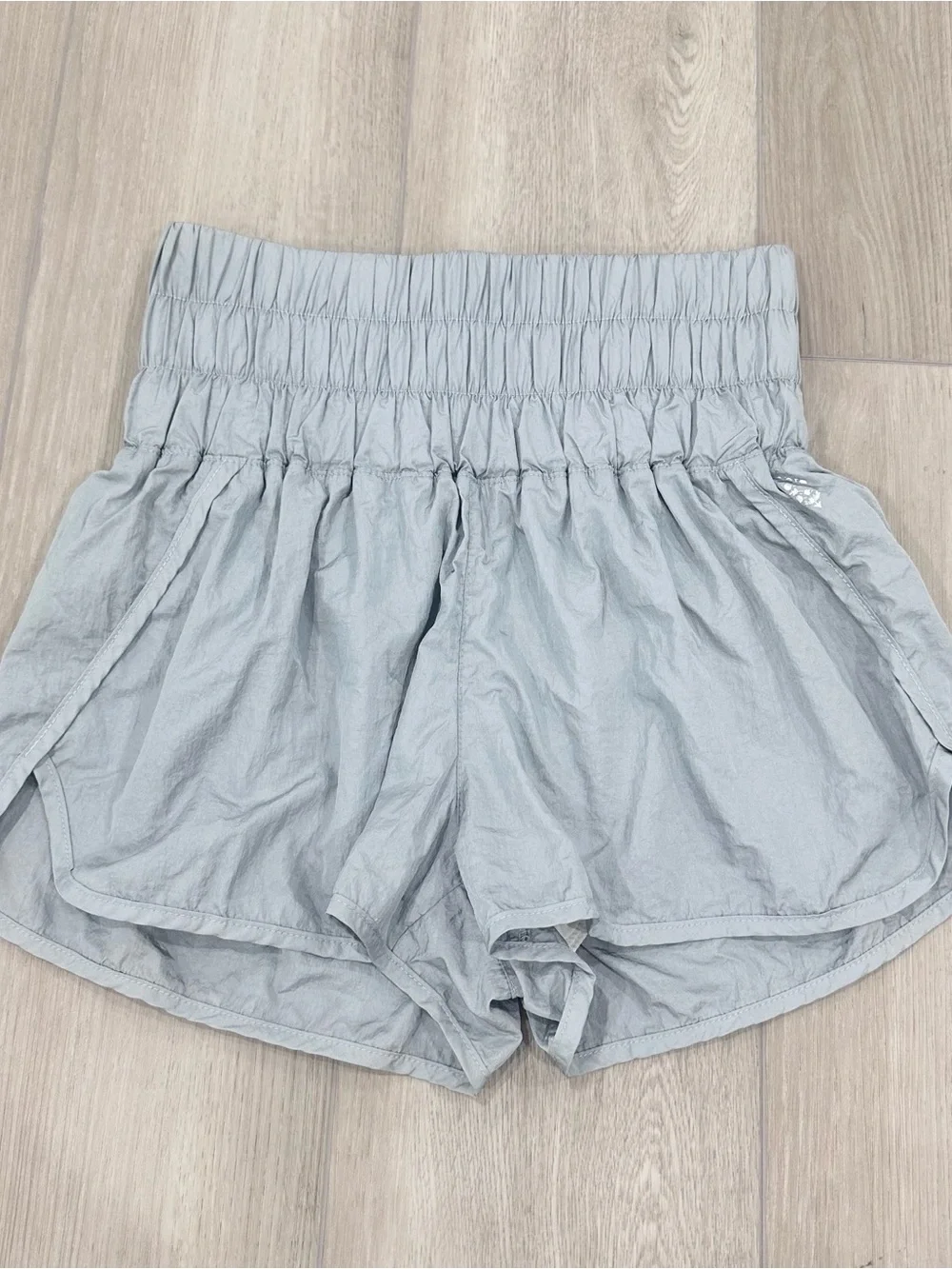 Free people movement the way home run high rise shorts small black and grey